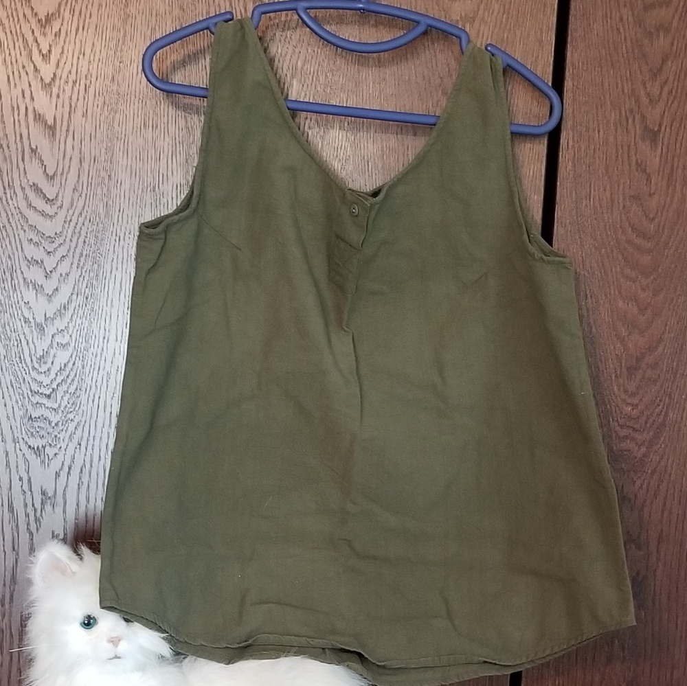 Original Venezia Sportswear olive green tank top